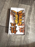 12 Sets Assort Feather Monarch Butterflies for Flower Arrangements Butterfly on Bouquet
