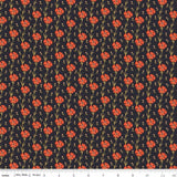 By The Yard ~ Flower Vine, Carnation Charcoal. $3.99 Ships ANY Amount Of Fabric Carnation