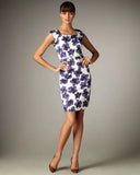 Milly Cattrina Purple and White Hydrangea Print Dress Size 4, NEW WITH TAGS Hydrangea
