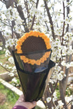 Hand Flowr Rose Sunflowr Crochet Bouquet Wedding Decoration Knitting Gift Sunflower