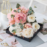 Artificial Rose Hydrangea Mix Bouquet Fake Flower For Hotel Home & Garden Decor Hydrangea