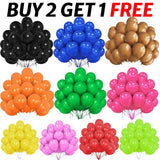 5" 10" 12" inch PLAIN latex balloons WHOLESALE birthday party  100 wedding UK Roses