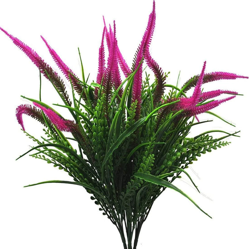 Artificial Plants Flowers Fake Outdoor UV Resistant Plants Faux Plastic Greenery Green Plant