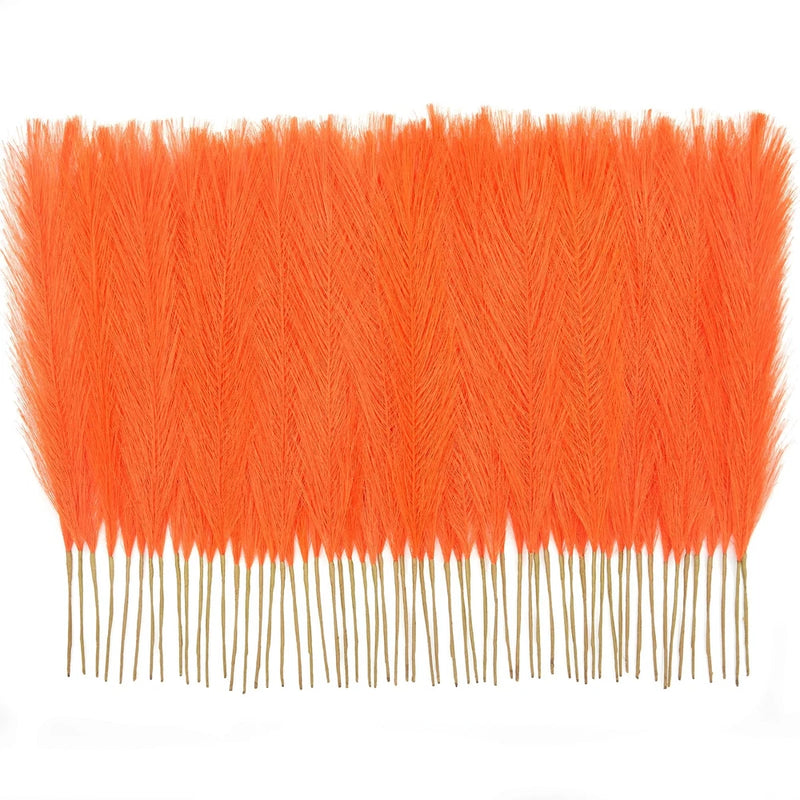 50PCS Light Orange Pampas Grass Decor, 17" Fluffy Small Pampas Grass for Vase... Pampas Grass