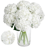 8PCS White Hydrangea Artificial Flowers for Outdoors and Indoor, Silk Faux Hy... Hydrangea