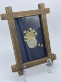 Vintage Dried Flower Framed Picture 8.25" x 6.25" Dried Flower