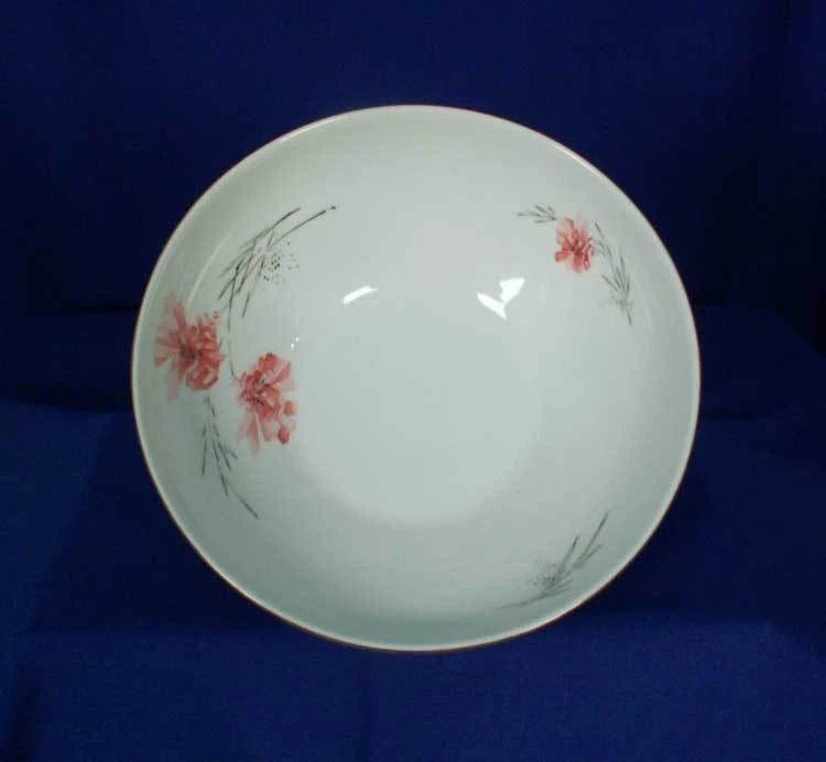 KPM 710 Vegetable Bowl Round Pink Carnation Stem Krister Mark Germany Carnation