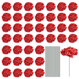 Silk Hydrangea Flowers, Red Artificial Flowers for Wedding 64 Set Hydrangea