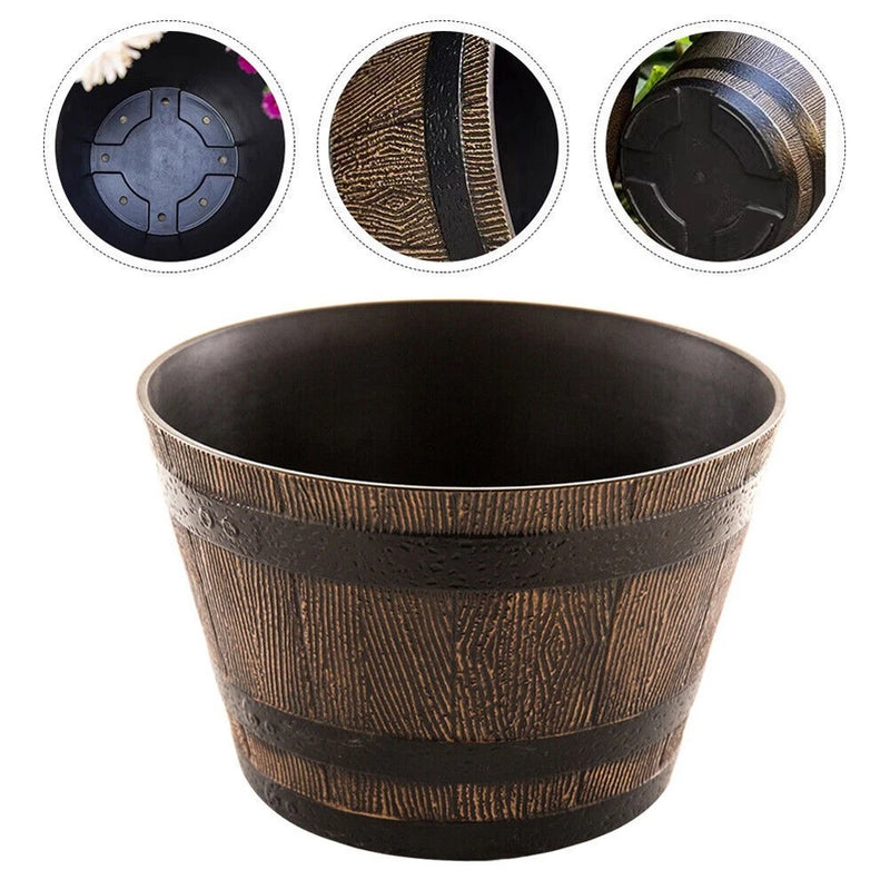 Garden Whiskey Bucket Succulent Flowerpot Outdoor Decor Pots Indoor Flower Pot# Garden Plants