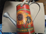 METAL WATERING CAN SUNFLOWER KITCHEN GIFT NEW. HANDLE Sunflower