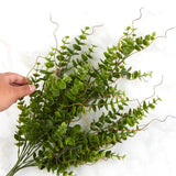 20" Green Vinyl Indoor/Outdoor Artificial Eucalyptus Bush Green Plant