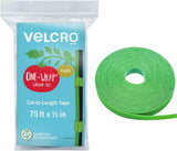 VELCRO Brand Adjustable Plant Ties | 75 Ft X 1/2 in Green Garden Tape | Reusable Garden Plants