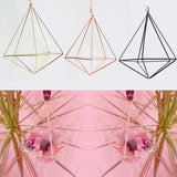 Geometric Bracket Garden Hanging Plant Rack Metal Pot Flower Holder Ornament Set Garden Plants
