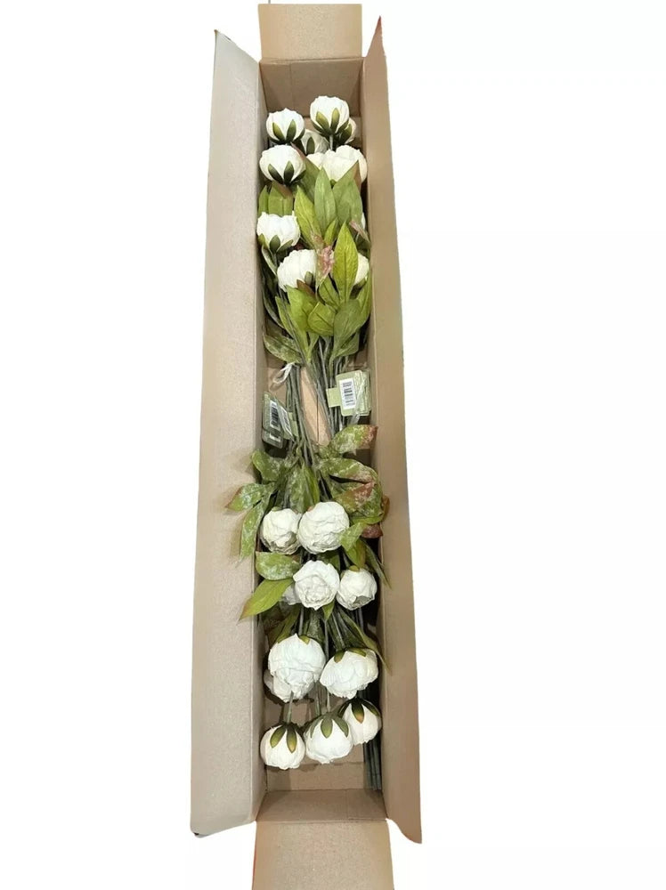 Michael's Ashland Cream Peony Stems Set of 8 New Peony