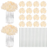 40-Pack Silk Hydrangea Flowers for Home Decor [Light Orange] Hydrangea