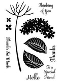 Hydrangea Flower Set Unmounted Red Rubber Cling Stamps Impression Obsession New Hydrangea