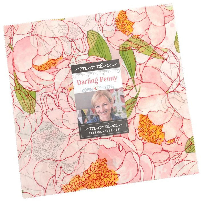 Darling Peony Moda Layer Cake 42 100% Cotton 10-inch Precut Quilt Squares Flowering Plants