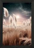 Pampas grass illusion Framed Wall Art Poster Canvas Print Picture Pampas Grass