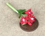Dolls House Red Lily Flowers Bunch Of Three With A Bud 1:12 Scale Garden tumdee Lily