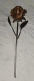 Vintage Metal Flower Carnation? Rose Copper 14 Inch Display Carnation