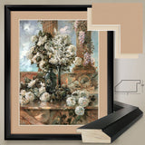 32W"x40H" HYDRANGEAS IN BLOOM by PAUL GROEBER - DOUBLE MATTE, GLASS and FRAME Hydrangea