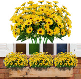8Bundles Sunflowers Artificial Flowers Fake Mums Flowers Outdoor UV Resistant... Sunflower