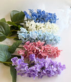 Real Touch Hydrangea Stem Hydrangeas Paniculata Candlelight Flowers Faux Silk x1 Hydrangea