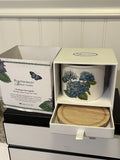 PORTMEIRION Botanic Garden HYDRANGEA MACROPHYLLA Coconut Wax Ceramic Candle 25hr Hydrangea
