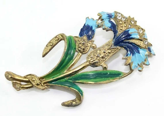 Vintage 40's Carnation brooch pin Carnation