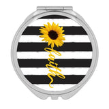 Gift Compact Mirror : Sunflower Faith Flower Floral Religion Decor Christian Sunflower
