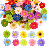 100 PCS Artificial Sunflowers,4cm Artificial Gerbera Daisy Flowers Heads Fake... Sunflower