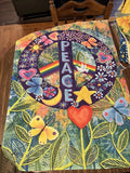 Hydrangea Gathering Spring House Flag Floral 28" x 40" Briarwood Lane, LNC Hydrangea