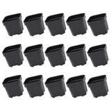 15 Pcs Plastic Planter Small Nursery Plant Pots Garden Planting Pots Black Garden Plants