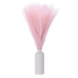 10 Pcs Faux Pampas Grass, 18 Inch Fluffy Pampas Grass Decor, Light Pink Pampas Grass