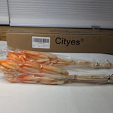 120pcs Orange Bunny Tail Pampas Grass Dried Flowers for Vase Boho Colours Pampas Grass