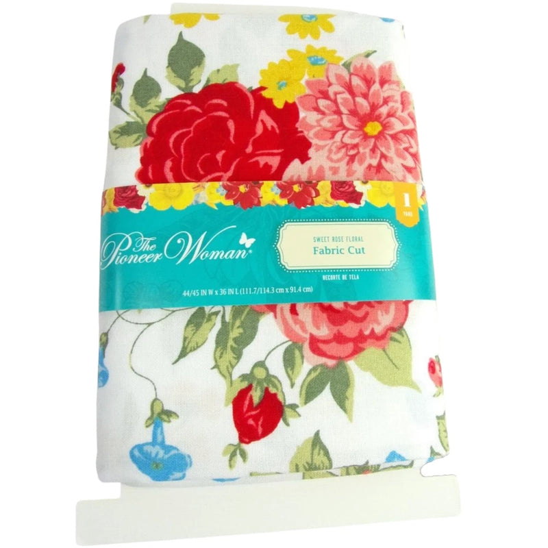 The Pioneer Woman SWEET ROSE FLORAL Fabric Cut 1 Yard Quilting 100% Cotton Flowering Plants
