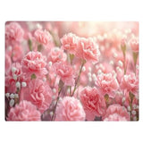 Pink Carnation Floral Pattern Flower Love Kitchen Glass Cutting Board Decorat... Carnation