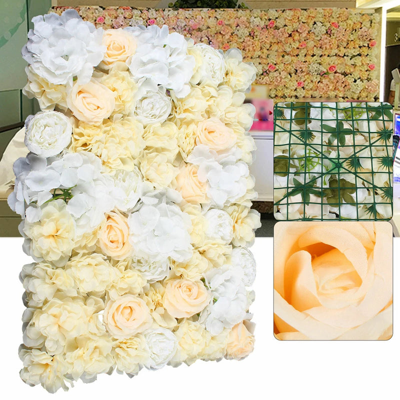 12pcs Silk Flower Wall Panel Artificial Hydrangea Flower Backdrop Wedding Decor Hydrangea