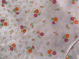 Vintage Swiss flocked floral fabric 45
