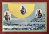 Japan Art Deco Postcard Moon and Pampas grass Japanese Design #35164 Pampas Grass