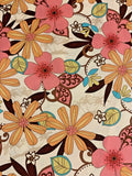 OOP Michael Miller "Floral Charm" Fabric MCM Large Scale Floral Design Peach BTY Flowering Plants