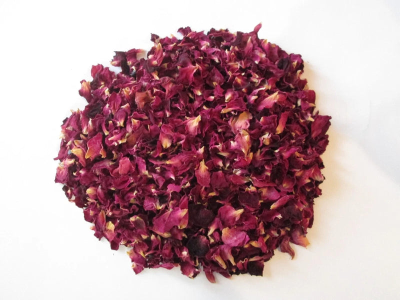 Natural Sun Dried Dark Pink Tea Rose Petals - 4 Cups BEAUTIFUL! Roses