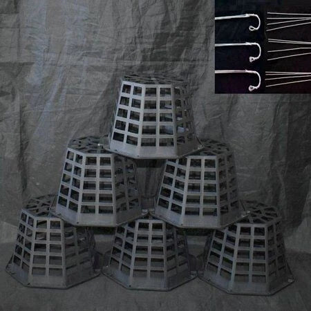 3 Pack - 6'' Black Ultimate Plastic Orchid Basket w/Hanger by Sophie's Orchids Orchids