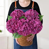 Lifelike Fake Hydrangea Flowers, 5Pcs 20Inch Silk Stems, Home Decor, Green Hydrangea