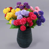 Hydrangea Flower Artificial Silk 1 Bouquet 9 Heads 6 Forks Bedroom Decoration Hydrangea