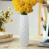 11.8 Inch Tall Ceramic White Flower Vases,Home Decor White Vase for Pampas Gr... Pampas Grass