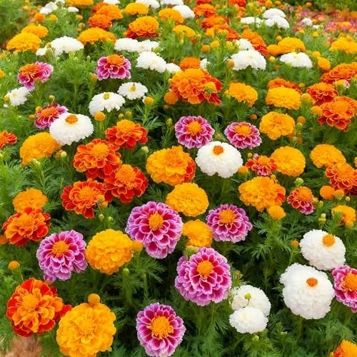 1000+ Marigold Seeds for Planting, Mixed Color Marigold Seeds Heirloom Garden Garden Plants
