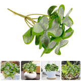 5 Pcs Artificial Shamrock Picks Green Plastic Plant Stems Table Arrangement Green Plant