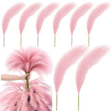 100 Pcs Pink Fluffy Pampas Grass for Home Decor 21.6" Tree Picks Decorations ... Pampas Grass