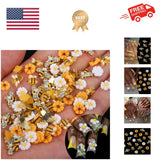 Tiny Bee Nail Art Charms Resin Cartoon Daisy Flower Nail Gems 3D Gold Alloy B... Daisies